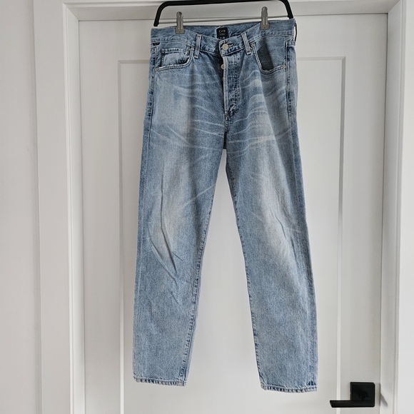 Citizens Of Humanity Liya High Rise Classic Fit Crop Light Wash Jeans Size 28 - Picture 2 of 7